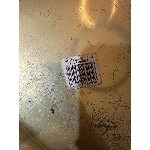 Vintage Metal Tray Black Floral Flowers Breakfast Lap Serving Work‎ Tray - Picture 6 of 6